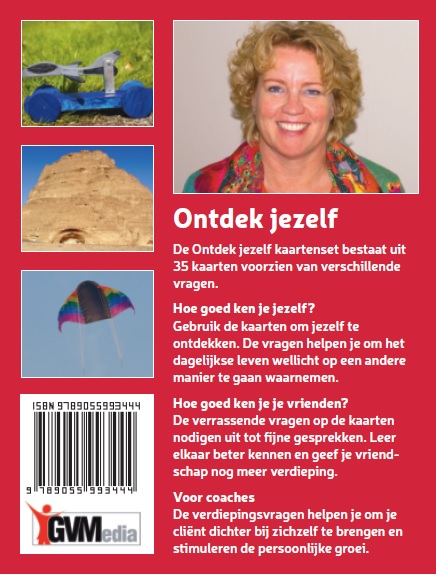 Achterkant van Ontdek jezelf kaarten