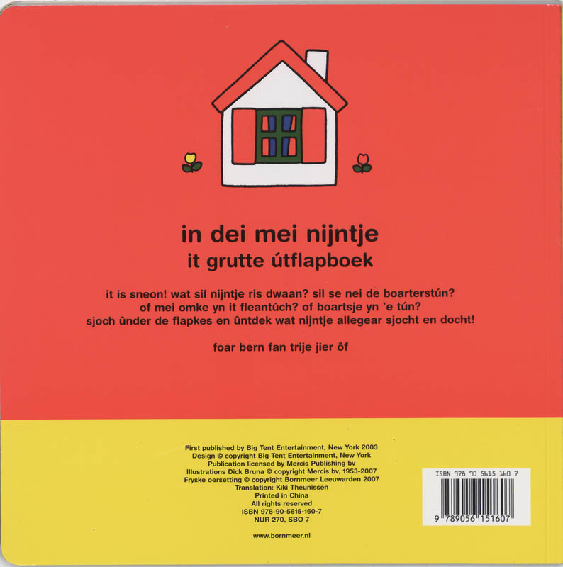 Achterkant van In dei mei nijntje