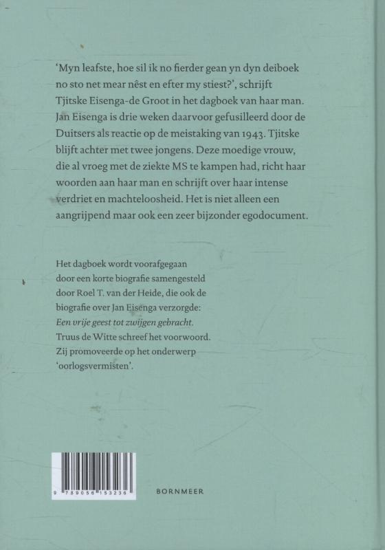 Achterkant van Tjitske's dagboek Tjitske's deiboek