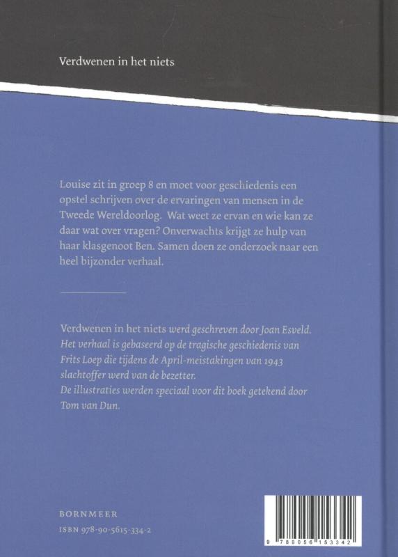 Achterkant van Verdwenen in het niets