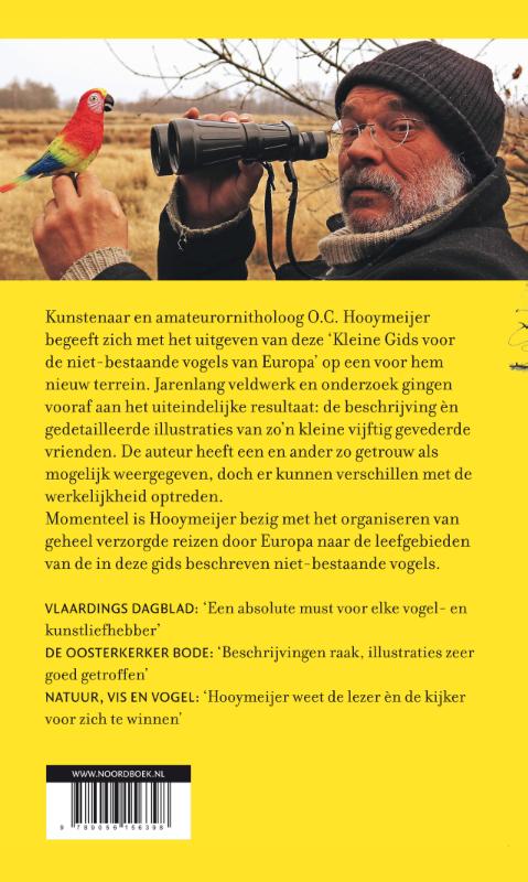 Achterkant van De kleine gids voor de niet-bestaande vogels van Europa
