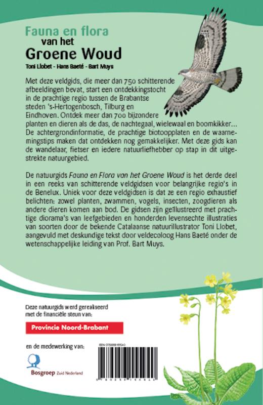 Achterkant van Fauna en flora van het Groene Woud