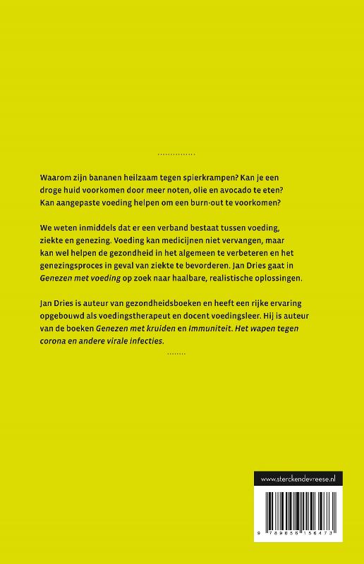 Achterkant van Genezen met voeding