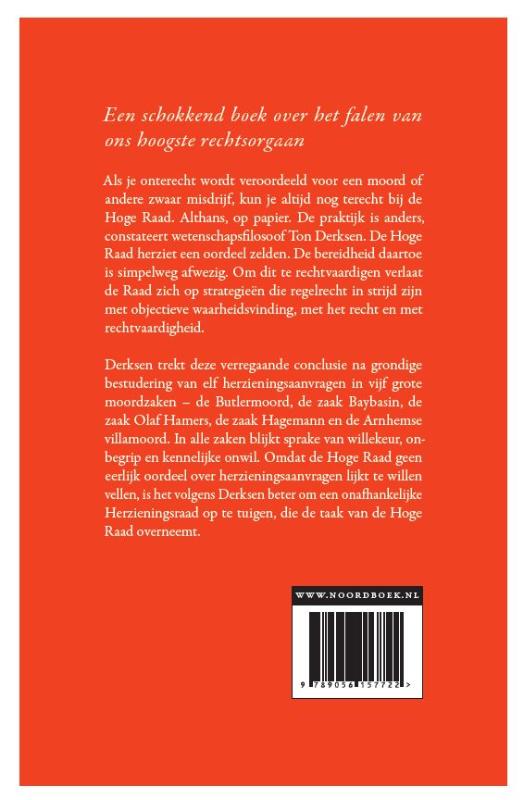 Achterkant van Het falen van de Hoge Raad