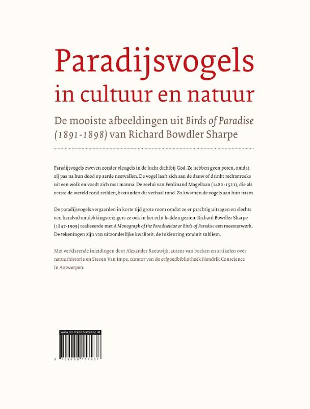 Achterkant van Paradijsvogels in cultuur en natuur