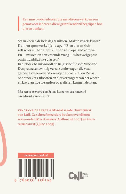Achterkant van Wat zouden dieren zeggen als we ze de juiste vragen stelden?