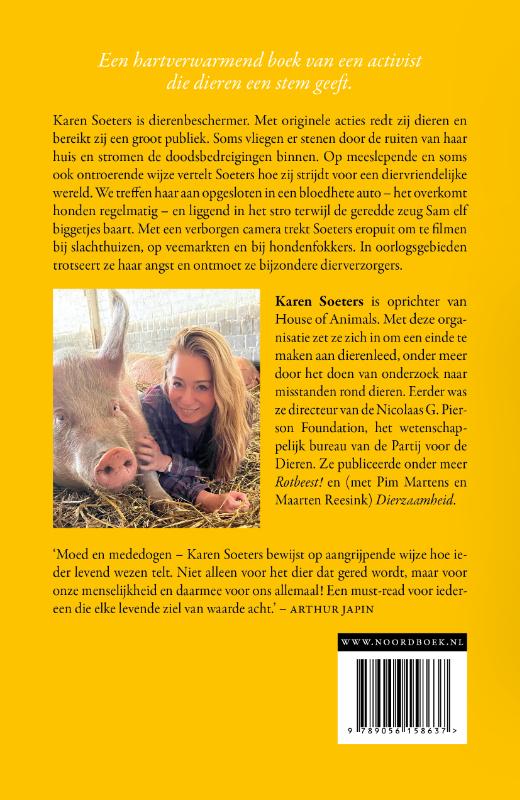 Achterkant van Vooruit met de geit!