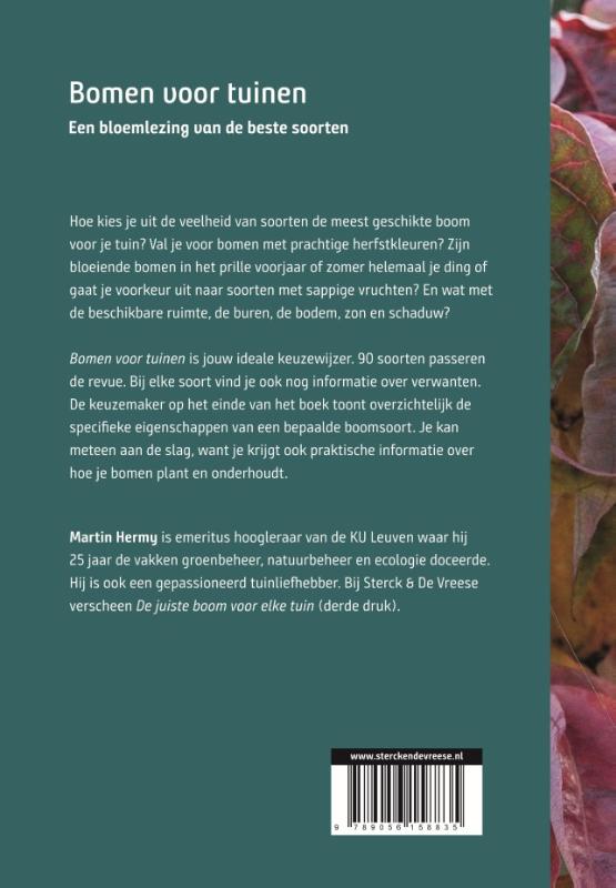 Achterkant van Bomen voor tuinen