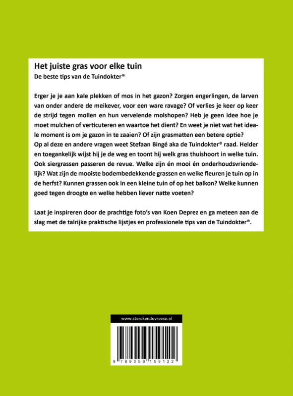 Achterkant van Het juiste gras voor elke tuin