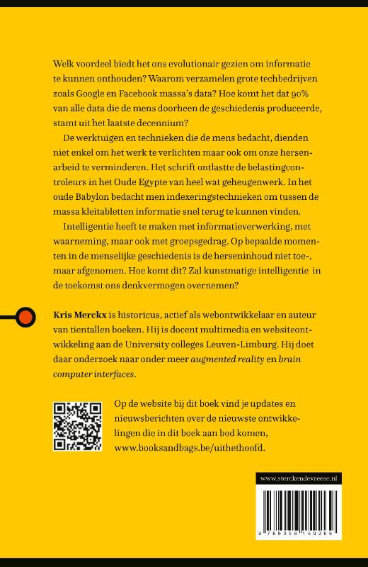 Achterkant van Uit het hoofd