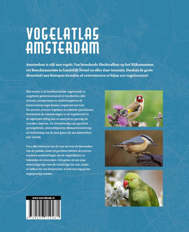 Achterkant van Vogelatlas Amsterdam