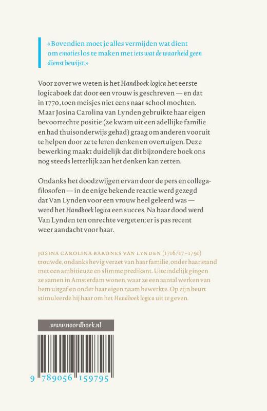 Achterkant van Handboek logica