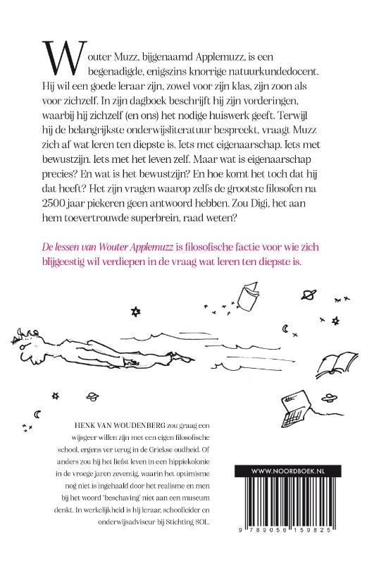 Achterkant van De lessen van Wouter Applemuzz