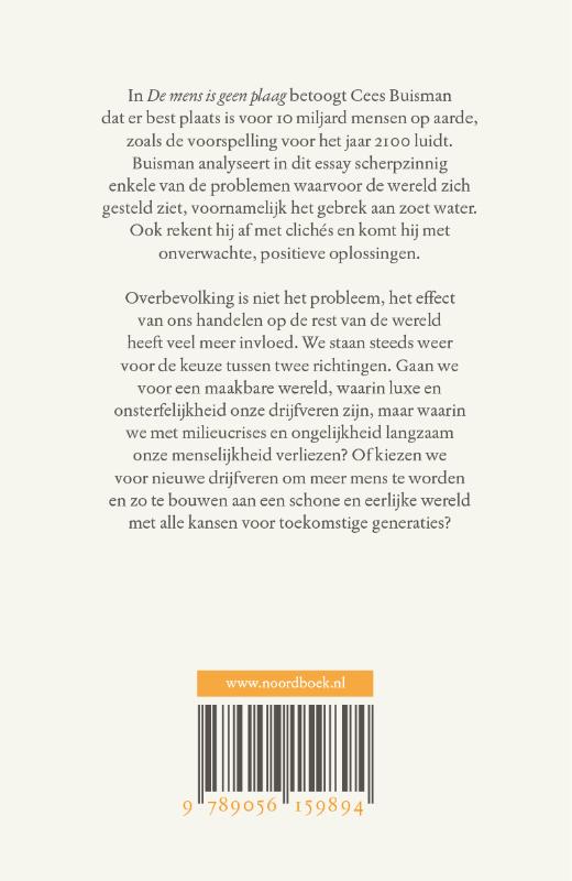 Achterkant van De mens is geen plaag