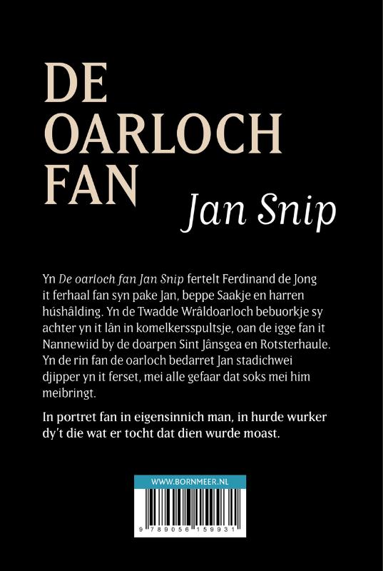 Achterkant van De oarloch fan Jan Snip