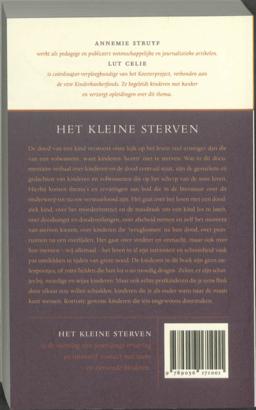 Achterkant van Het kleine sterven