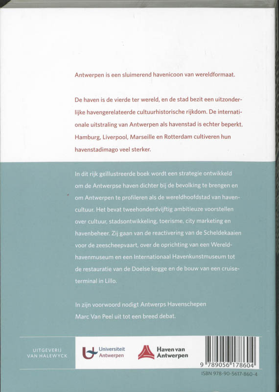 Achterkant van Antwerpen, internationaal havenicoon