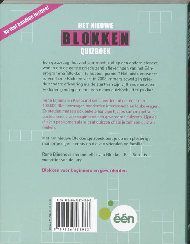 Achterkant van Het nieuwe Blokken quiz boek