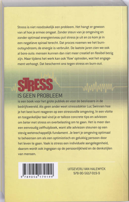 Achterkant van Stress is geen probleem