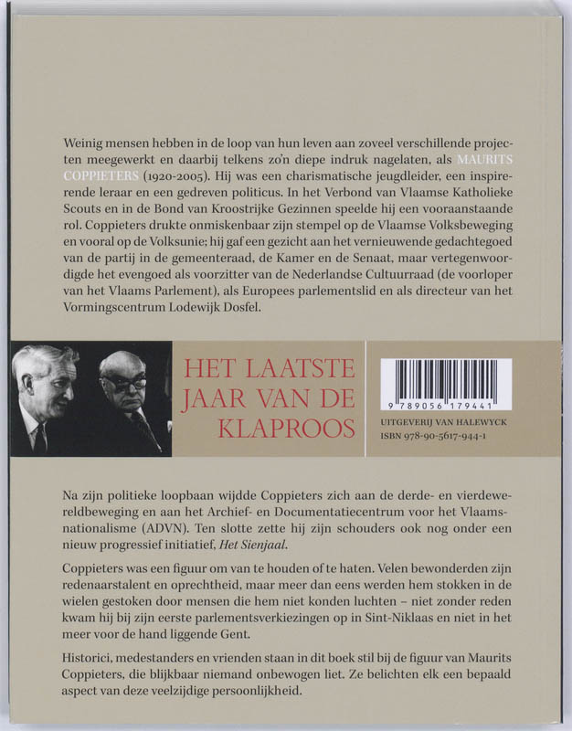 Achterkant van Het laatste jaar van de klaproos