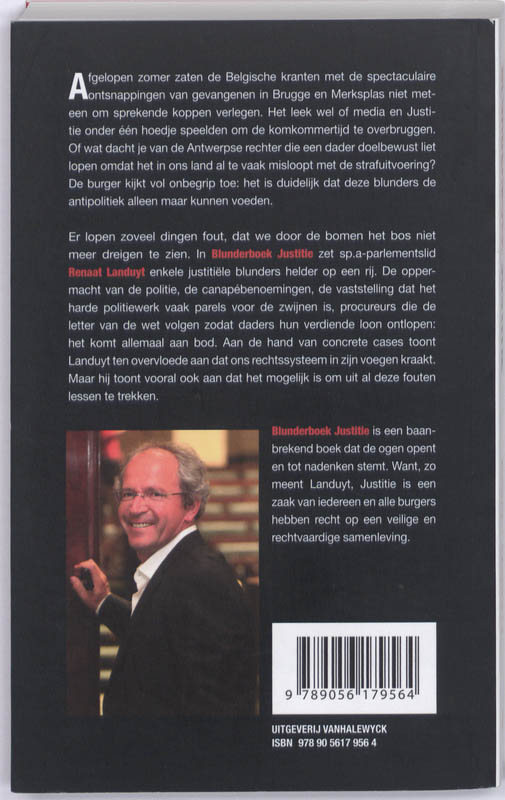 Achterkant van Blunderboek justitie