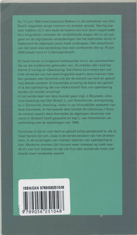 Achterkant van Ervaring & openbaring