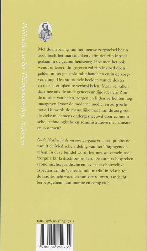 Achterkant van Oude idealen in de nieuwe zorgmarkt