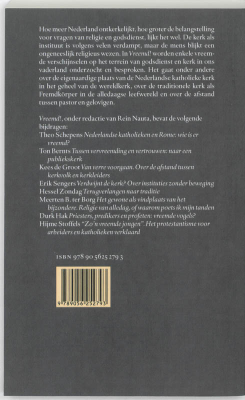 Achterkant van Vreemd!
