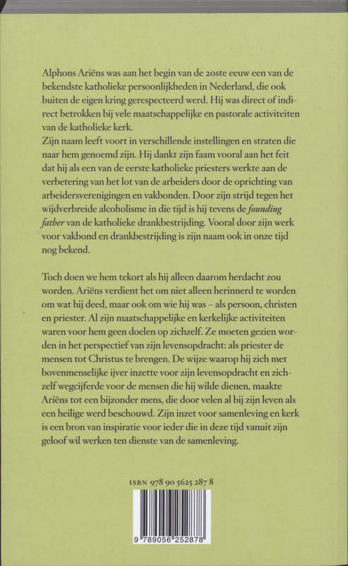 Achterkant van De liefde van Christus laat ons geen rust