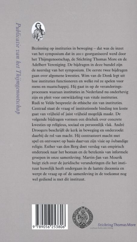 Achterkant van Instituties in beweging