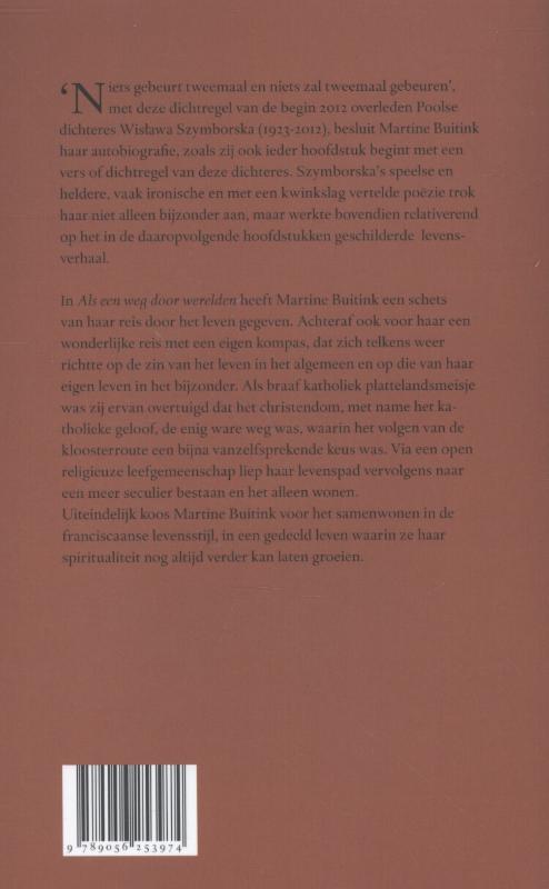 Achterkant van Als een weg door werelden