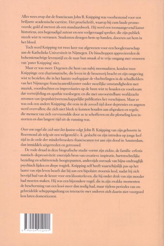 Achterkant van Over een vogel die zich niet liet kooien