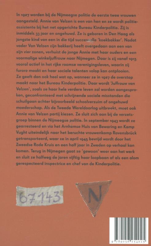 Achterkant van Ene mejuffrouw van Velzen [1894-1967]