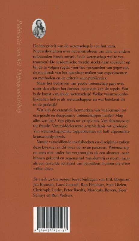 Achterkant van De goede wetenschapper