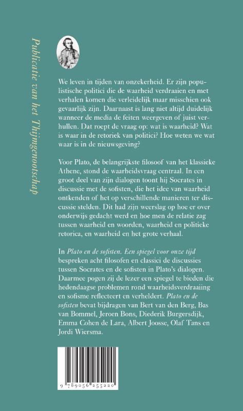 Achterkant van Plato en de sofisten