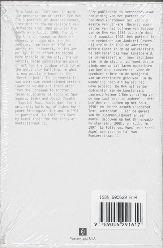 Achterkant van Jankarel Gevers door de ogen van Ger van Elk