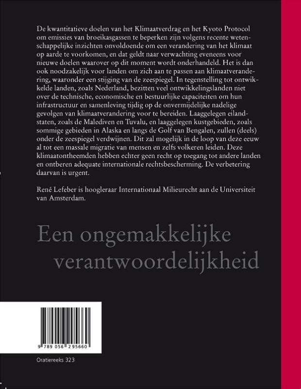 Achterkant van Een ongemakkelijke verantwoordelijkheid
