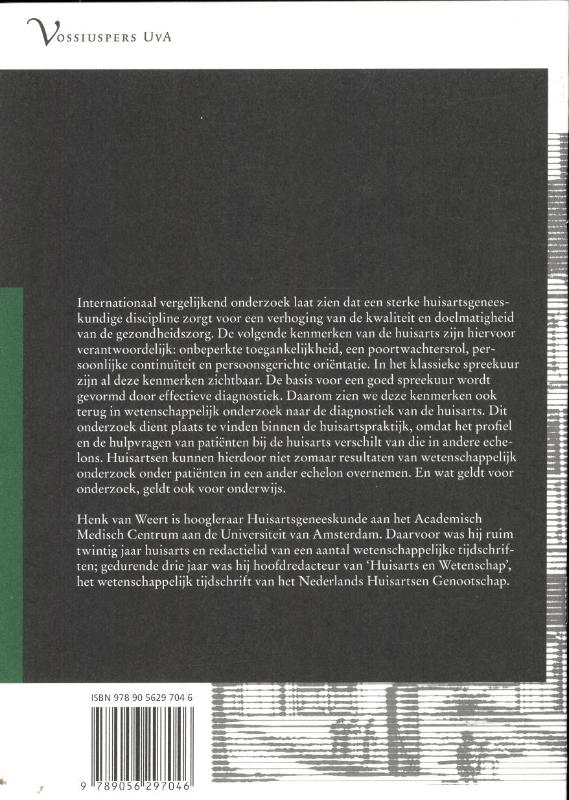 Achterkant van De wetenschap van de huisarts