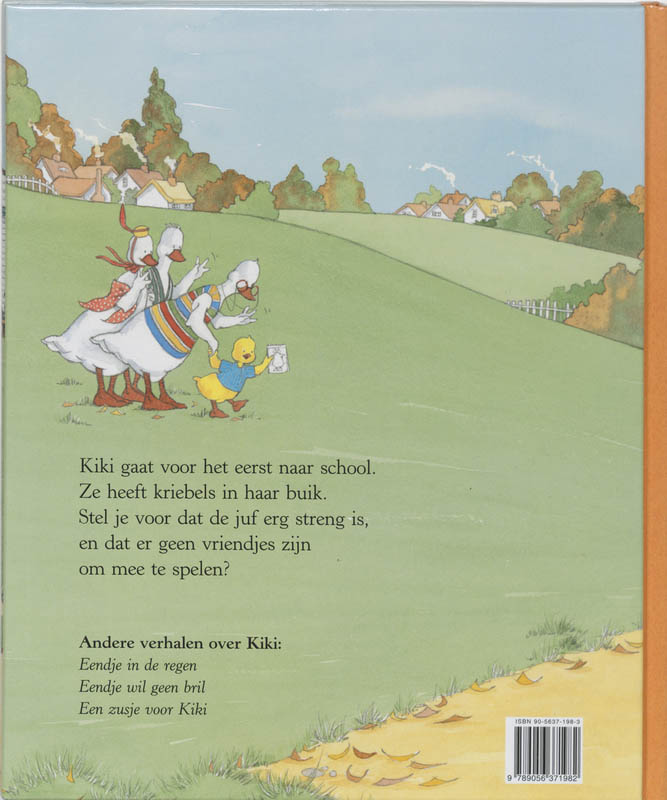 Achterkant van Kiki gaat naar school