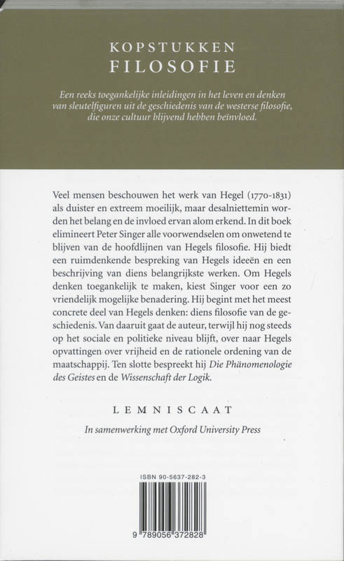 Achterkant van Hegel