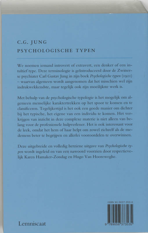 Achterkant van Psychologische typen