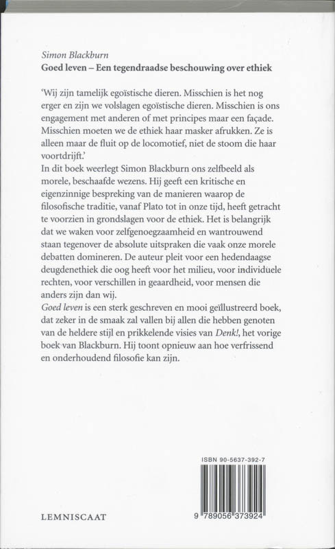 Achterkant van Goed leven