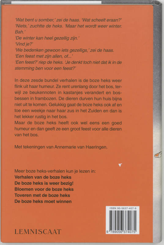 Achterkant van De boze heks geeft een feest