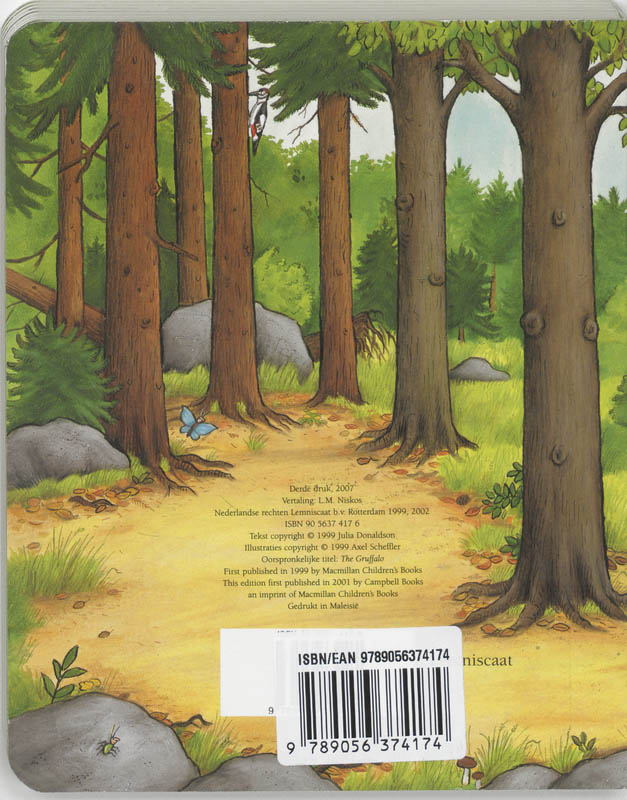 Achterkant van De Gruffalo