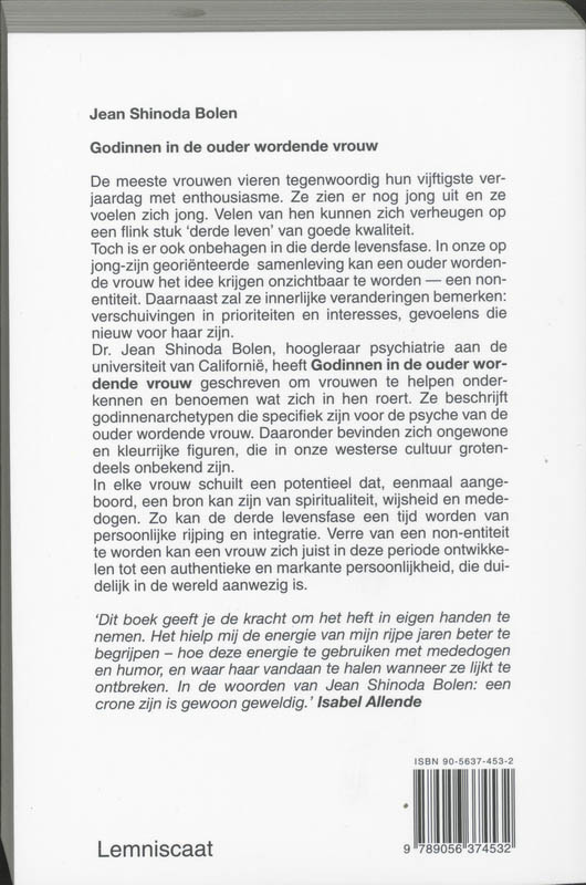 Achterkant van Godinnen in de ouder wordende vrouw