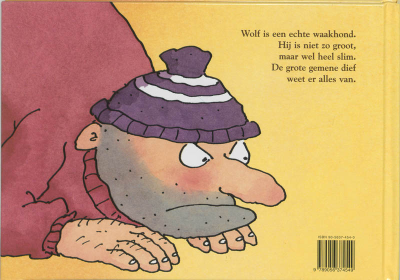 Achterkant van Wolf de waakhond