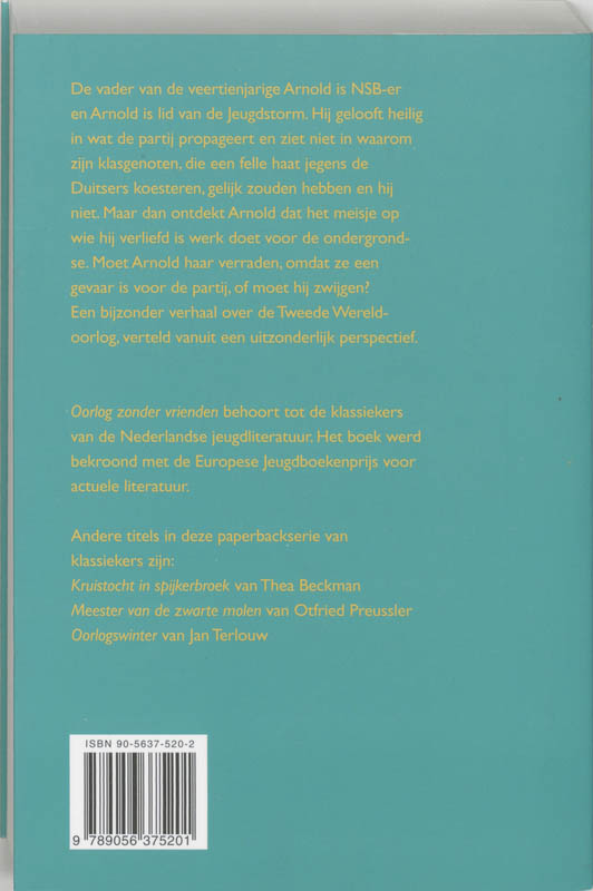 Achterkant van Oorlog zonder vrienden