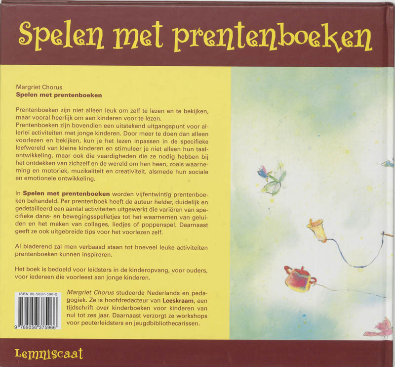 Achterkant van Spelen met prentenboeken