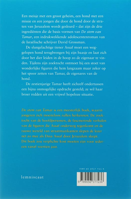 Achterkant van De stem van Tamar