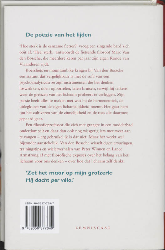 Achterkant van Wielrennen